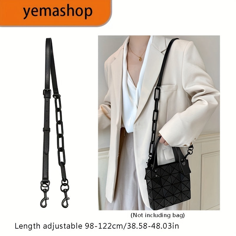 Stylish Handbag Strap in Microfiber & Resin - Adjustable Length 97.99-122.0cm, Ideal for Bag Customization and Crafting