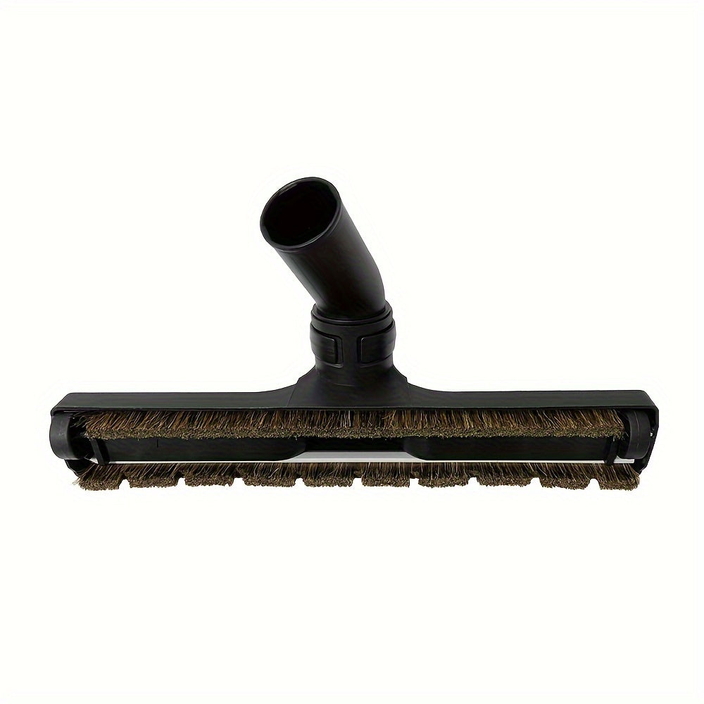 Ideal for hardwood floors and leather furniture, this universal vacuum floor brush attachment comes with 2 pieces and features horsehair bristles for gentle cleaning. The 360° swivel head allows for easy maneuvering, and it includes a 32mm to 35mm