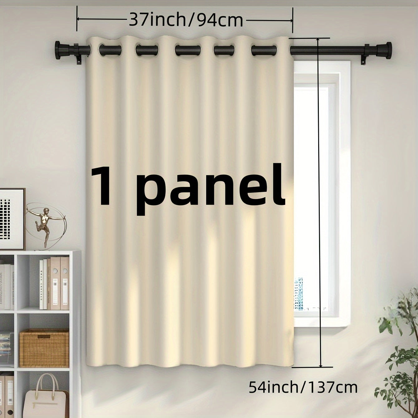 Classic Thermal Insulated Blackout Drapery Panel with Grommet Top - Made from 100% Plain Weave Polyester Fabric, Perfect for Bedroom and Various Rooms. Hand-Washable for Privacy and Energy Efficiency.