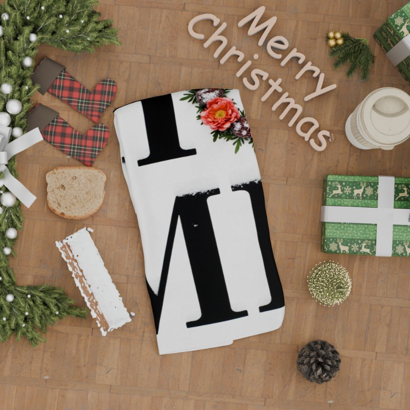 Tea Towel for Christmas - 18 by 66.04 cm, Ideal for Wintertime Kitchen Decor and Holiday Festivities.