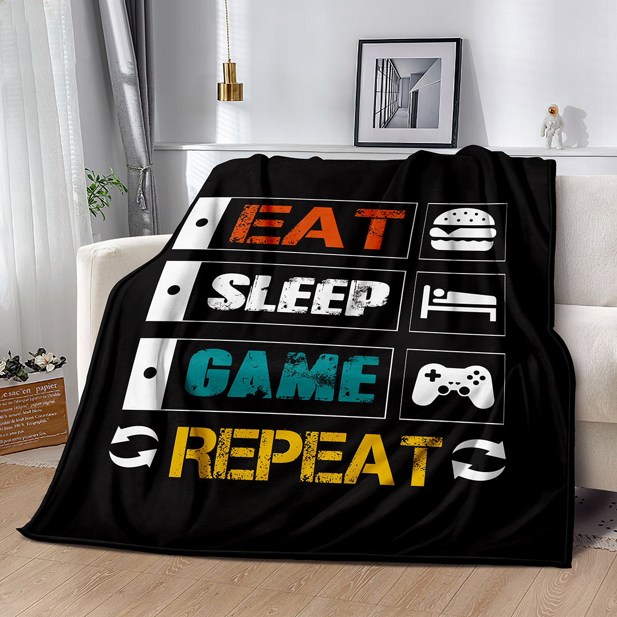 Cozy up with this soft flannel gaming throw blanket, perfect for couches and beds. Ideal for both gameplay and relaxation.