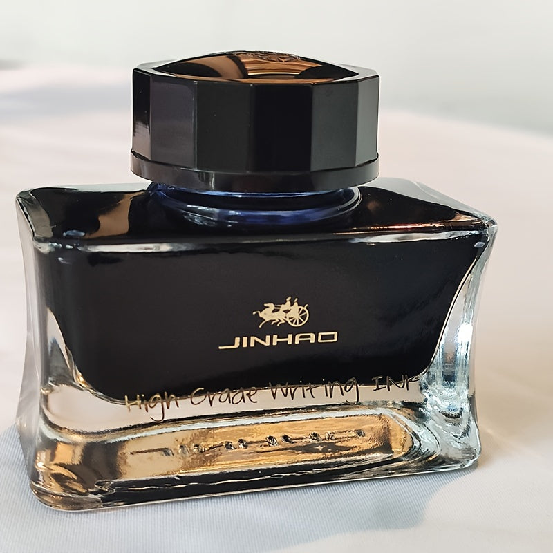 Jinhao 50ml Premium Fountain Pen Ink in Black/Blue/Blue Black, perfect for writing and calligraphy enthusiasts.