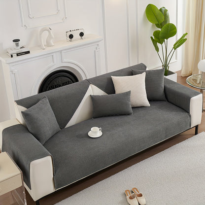 Anti-splash, all-season velvet sofa cushion with anti-cat scratch, pet-friendly, anti-slip, and dustproof features.