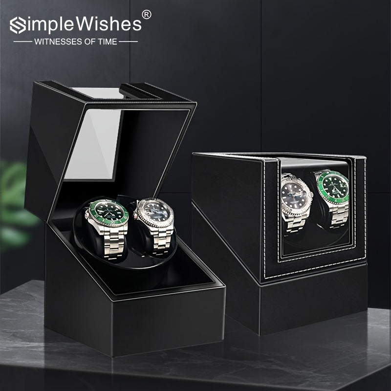 1 Piece Double Slot Watch Winder with Silent Motor for Men's and Women's Automatic Watches, USB Powered, Perfect Gift Choice