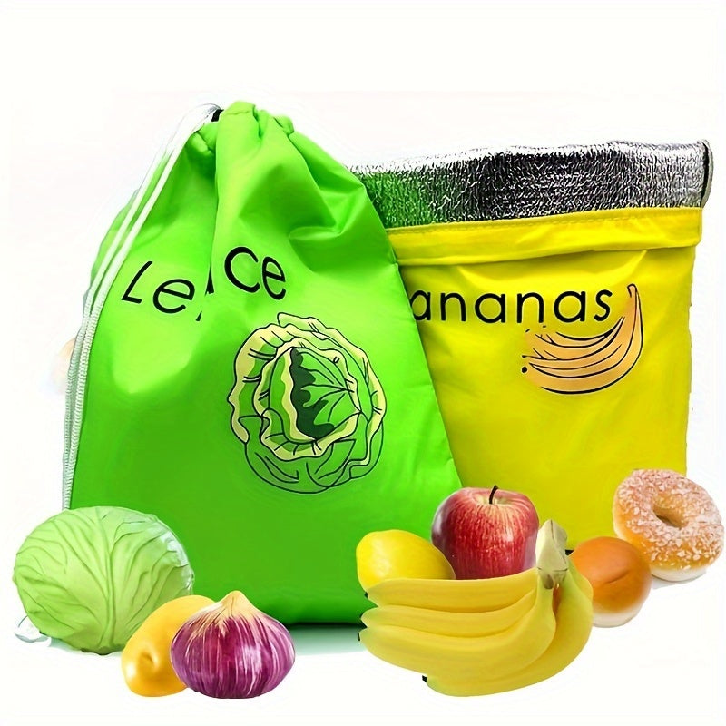 Fresh Produce Storage Bags: Banana and Lettuce Bags - Food Safe and Ideal for Organizing Fruits and Vegetables - 1 Piece