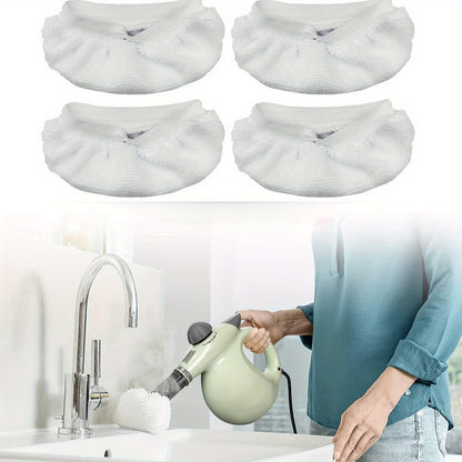 Set of 4 Reusable Microfiber Pads for Handheld Steam Cleaner, Compatible with All Mop Heads