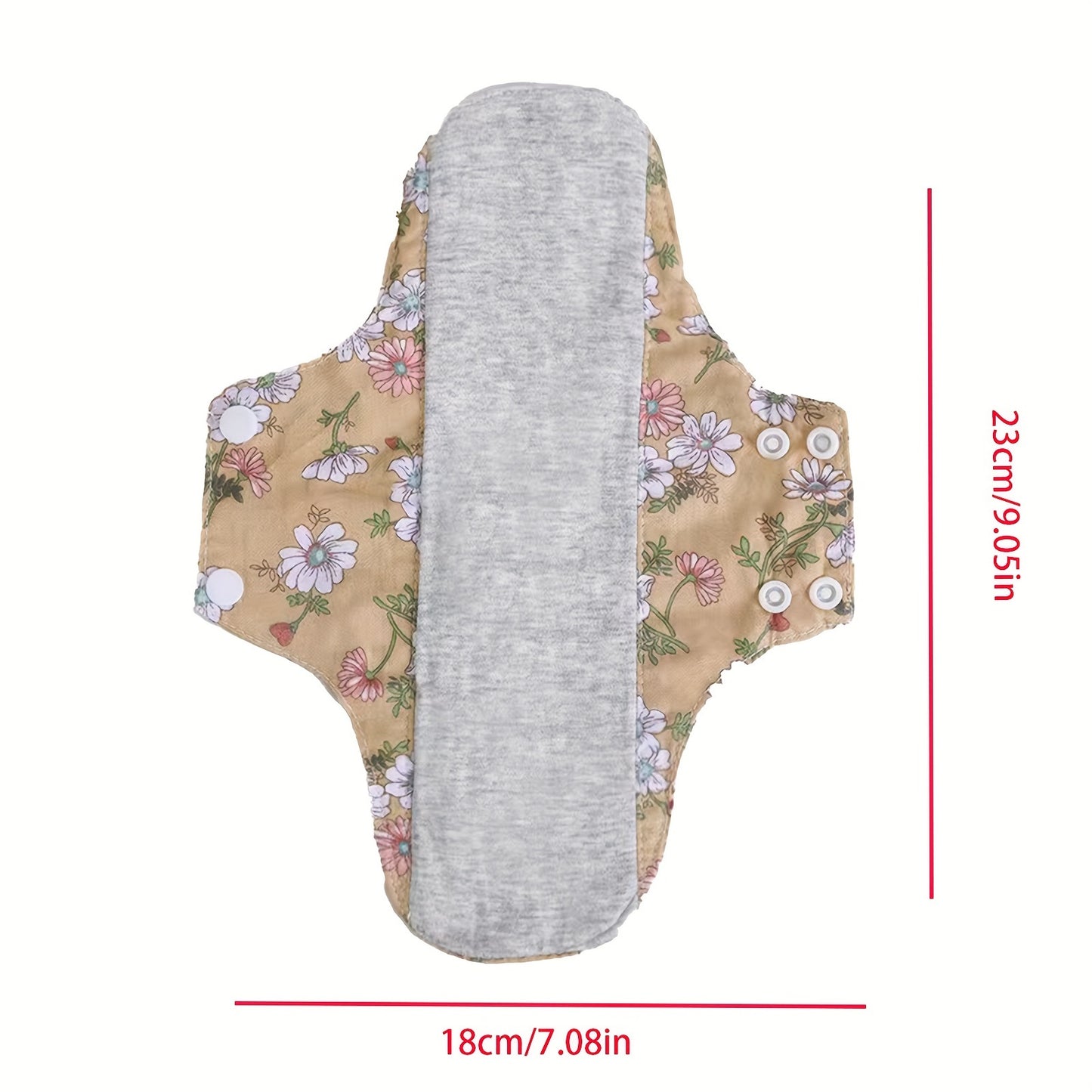 4pcs Cotton Panty Liners for Women with Graphene Core, Absorbent and Reusable Menstrual Pads