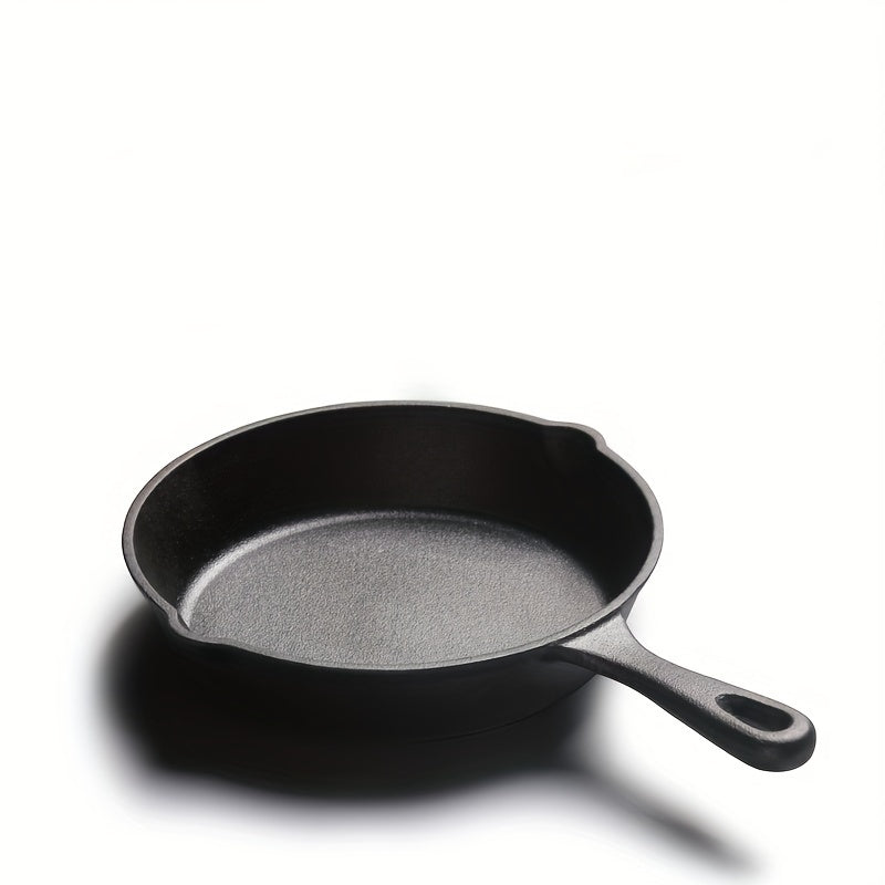 [Highly Rated] Multi-Purpose Cast Iron Skillet with Non-Stick Surface, Perfect for Cooking Steaks and Eggs on Gas or Induction Cooktops, Ideal for Outdoor Camping and Travel - Offered in 12.7cm, 15.24cm, and 17.78cm Variants