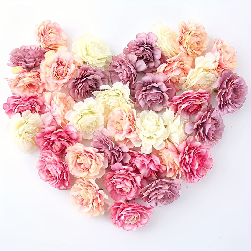 10/20pcs Multi-layer Rose Head Flower - Artificial DIY Wreath Material for Weddings and Home Decor