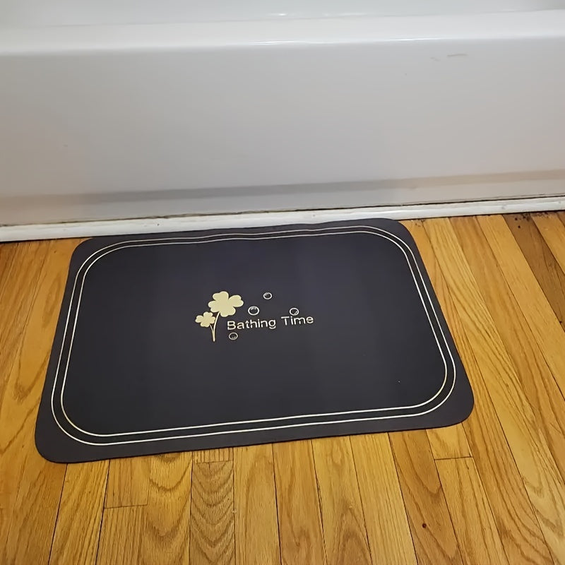 The 1pc Diatom bath mat is incredibly absorbent, quick-drying, soft, and comfortable. With its anti-slip feature, it is perfect for household bathroom carpets, kitchen and laundry room carpets, and home decor.