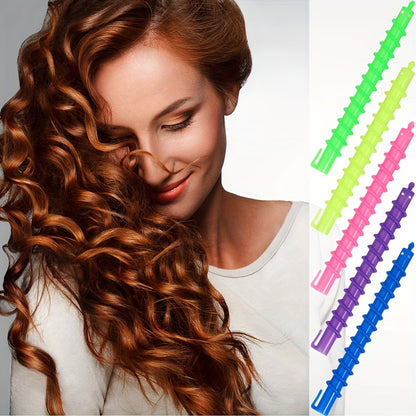 Hair Curler Set with 20 Spiral Hair Perm Rods for DIY Hairdressing Styling.