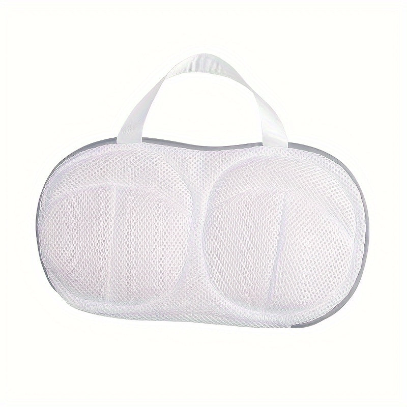 Sturdy Mesh Bra Wash Bag with Handle & Zipper - Protects and organizes lingerie during laundry.