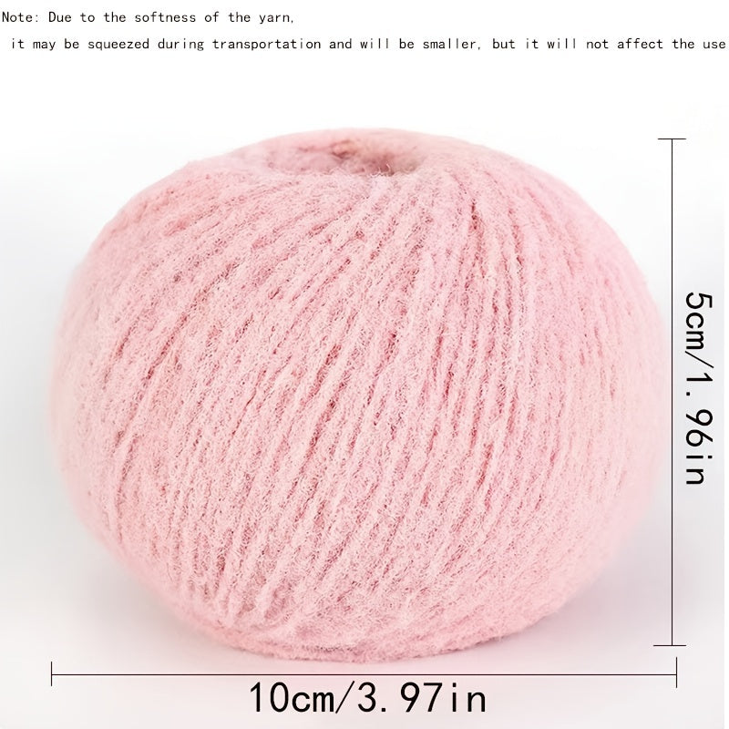 Soft velvet yarn roll made of skin-friendly nylon fiber, 40g mixed color, perfect for DIY hand-knitted plush items like dolls, scarves, blankets, hats, and small accessories.