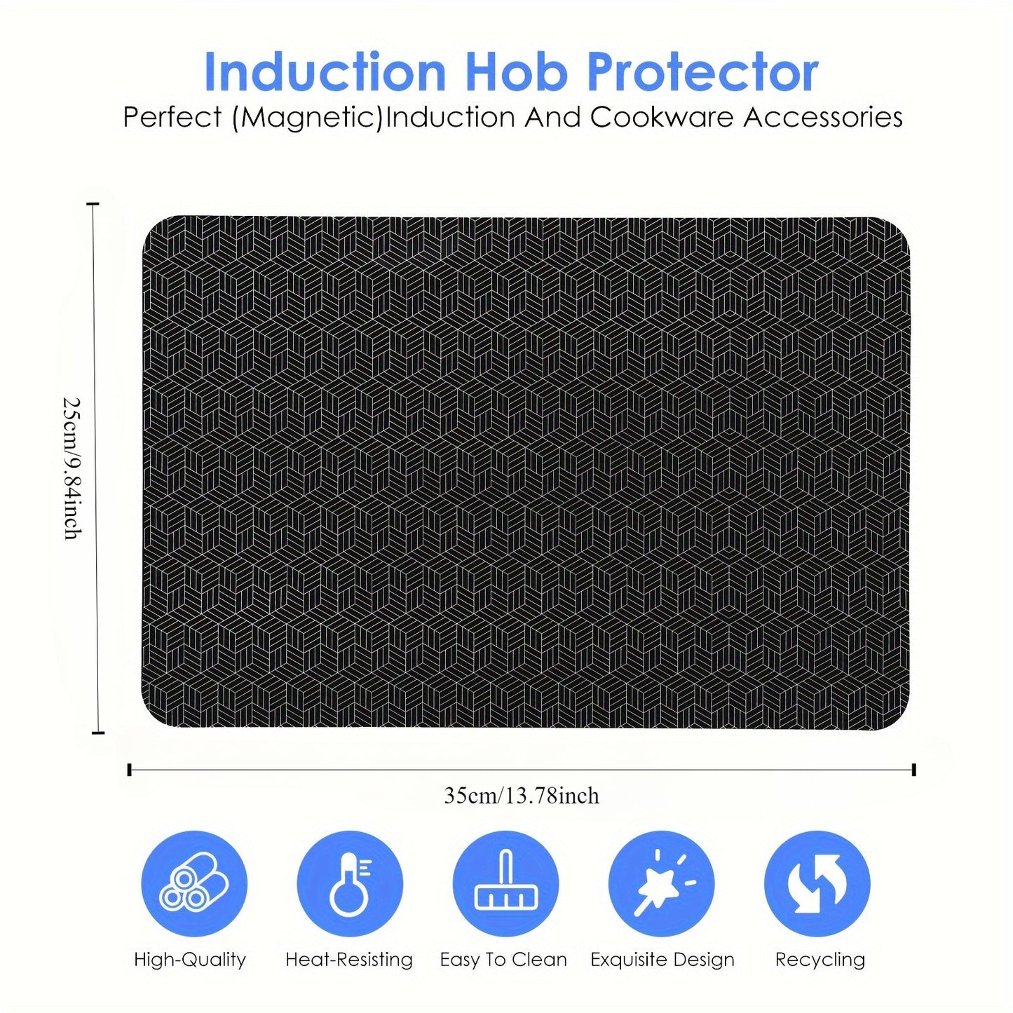 Non-Scratch, Heat-Resistant Stovetop Protector - Extra Large Silicone Induction Cooktop Mat with Polyurethane Fiber for Increased Longevity