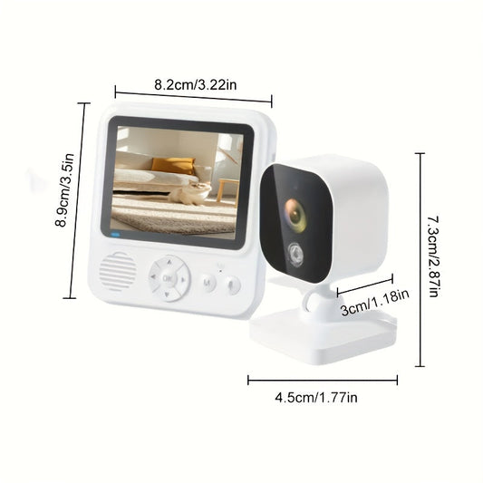 Stay connected with the YIIYRY Smart WiFi Security Camera and Pet Monitor. This camera features a 1500mAh battery for long-lasting use, USB charging for convenience, two-way audio for communication, and color night vision for clear footage even in the