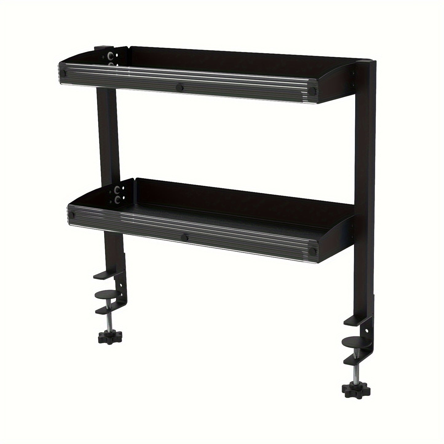 FEIKU Clamp On Desk Organizer Shelf, Metal Extender Side Table, 45.72cm Clamp-on Storage Shelf for Table Accessories.