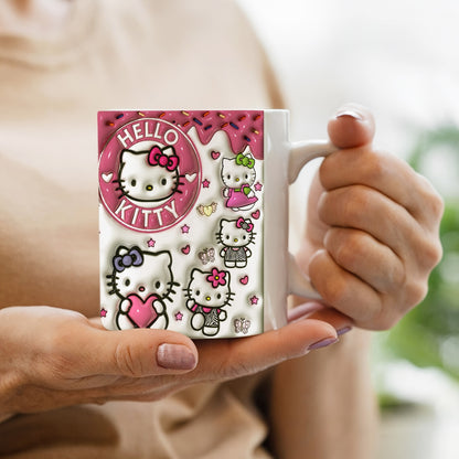 1 Hello Kitty ceramic coffee mug for all seasons, ideal for birthdays and holidays.