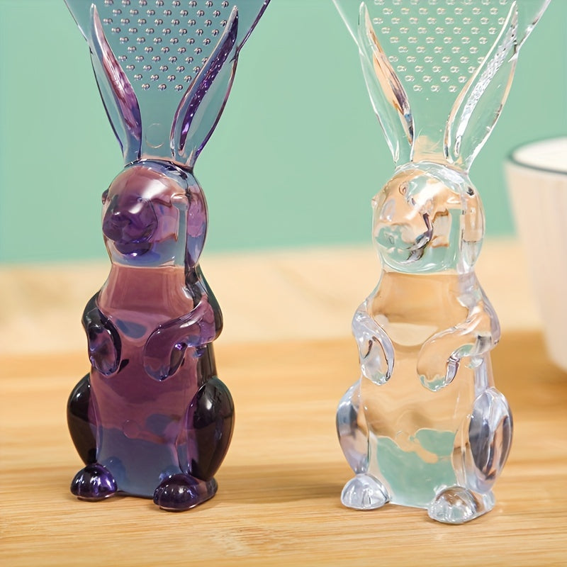 Transparent crystal spoon with rabbit design for rice cooking