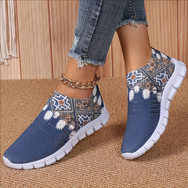 Women's Bohemian Slip-On Walking Shoes with EVA Sole and Comfort Insole