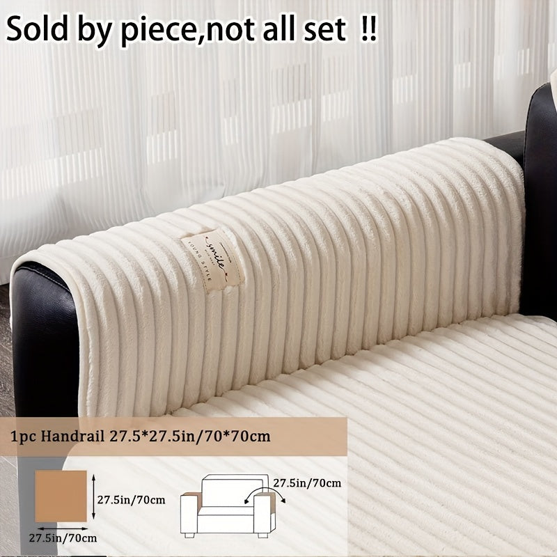 Plush sofa cover for luxury living spaces, pet-friendly and non-slip.