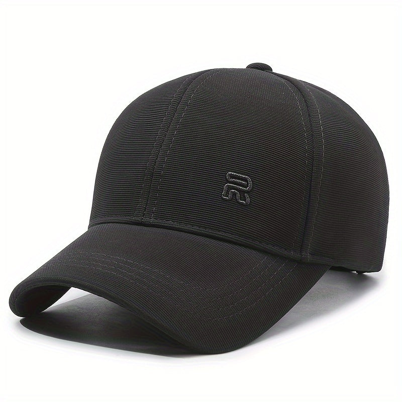 Gender-neutral baseball cap with embroidery, adjustable acrylic material for sun protection. Ideal for outdoor travel with knitted craftsmanship and non-stretch design.