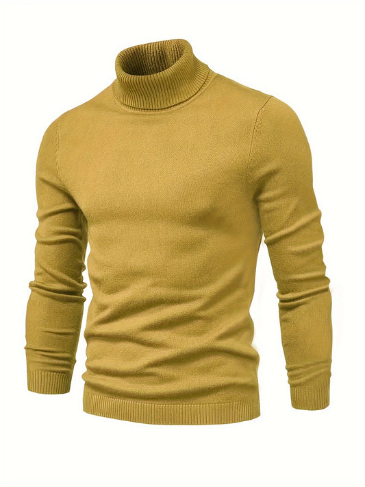 Men's thermal tops, high neck long sleeve pullovers - perfect for layering.