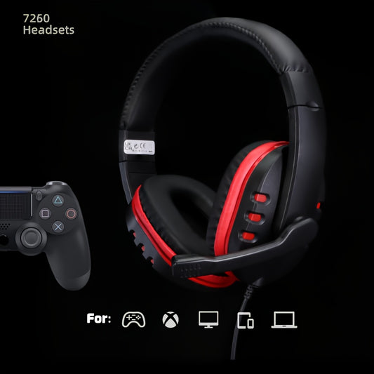 Model 7262 Heavy Bass Headset for PS4/XBOX-ONE/PC/Head-mounted Headphones