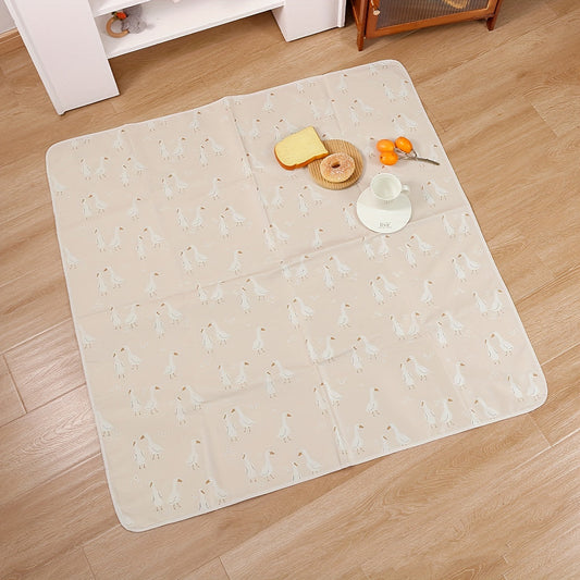 Spacious Foldable Play Mat designed for children - Versatile, Non-Slip, Simple to Clean Surface Mat for Playtime & Movement, Ideal for use under a high chair.