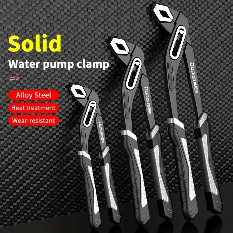 OUDISI Water Pump Pliers, Adjustable and Quick-Release, Multi-functional Household Hand Tool for Plumbing, Pipe Wrench and Sink Spanner.