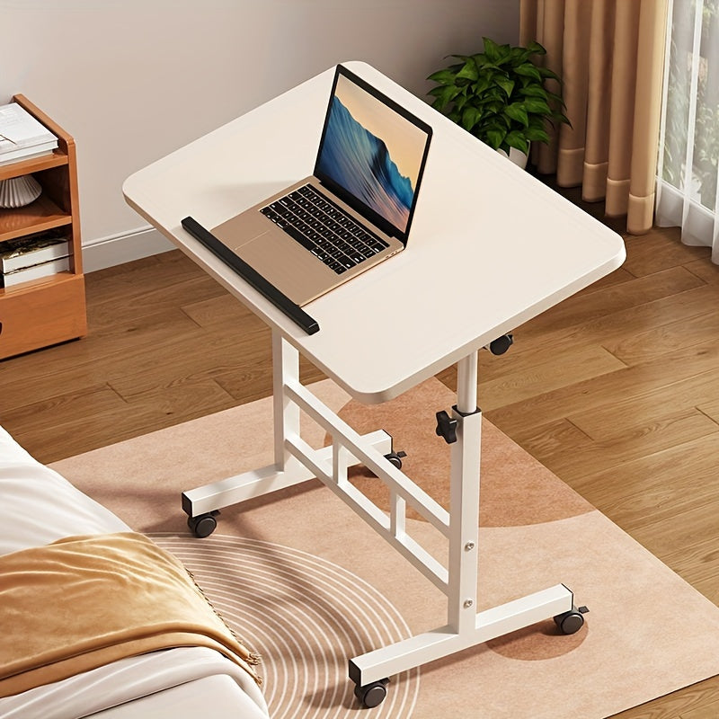 1pc height adjustable universal pulley with extra large folding desktop for student or office use. Can also be used as a laptop table, lap desk, bed table, or multifunctional table.