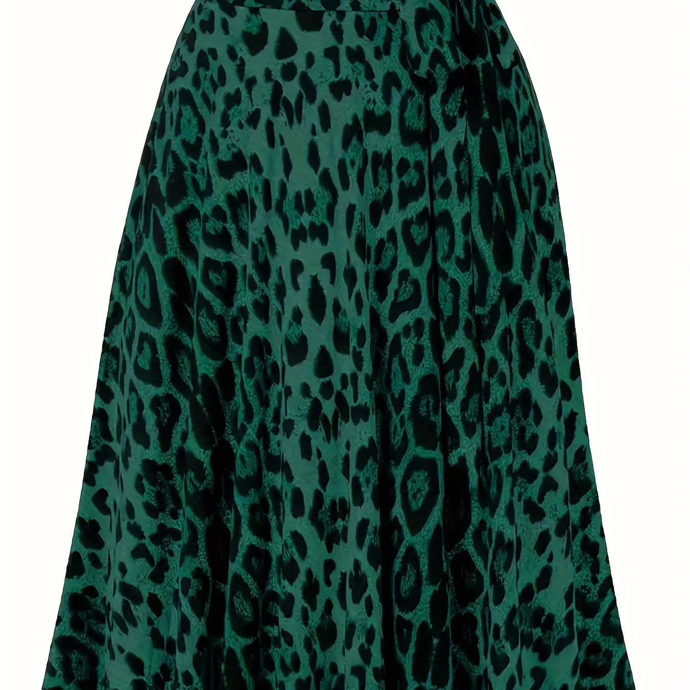 Leopard print knot skirt for plus size women, perfect for spring and summer.