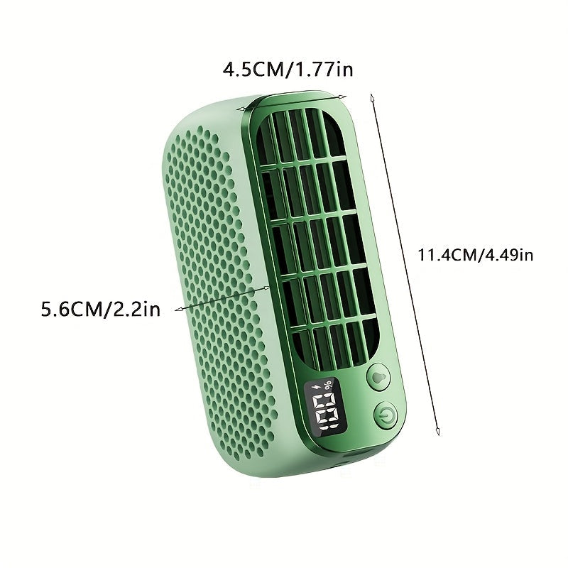 The perfect companion for summer travels, this Portable Mini USB Fan features adjustable wind speeds, a 1200mAh battery, a clear screen, and touch control. It is suitable for both indoor and outdoor use, making it a must-have for staying cool on the go.