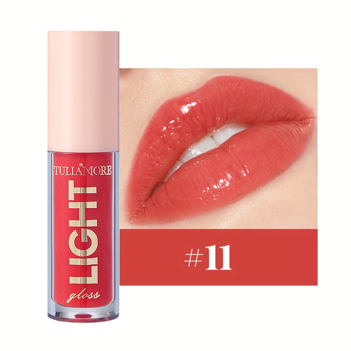 12 colors of lip oil for daily use, providing moisturizing and hydrating benefits with a mirror shine finish.