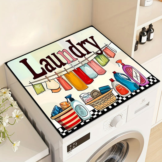 Top Pick: Waterproof Fast-Drying Laundry Room Countertop Drying Mat, Polyester Cover to Prevent Dust on Washing Machine, Perfect for Bathroom and Laundry Room Decor