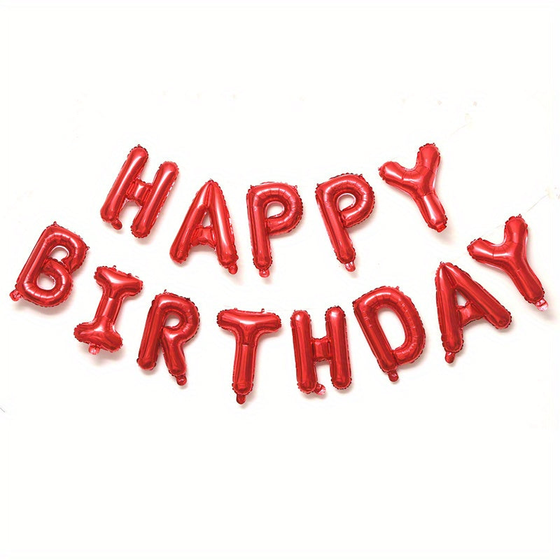 16-inch American Version Happy Birthday Letter Balloon Set, Aluminum Film, Factory Direct Sales