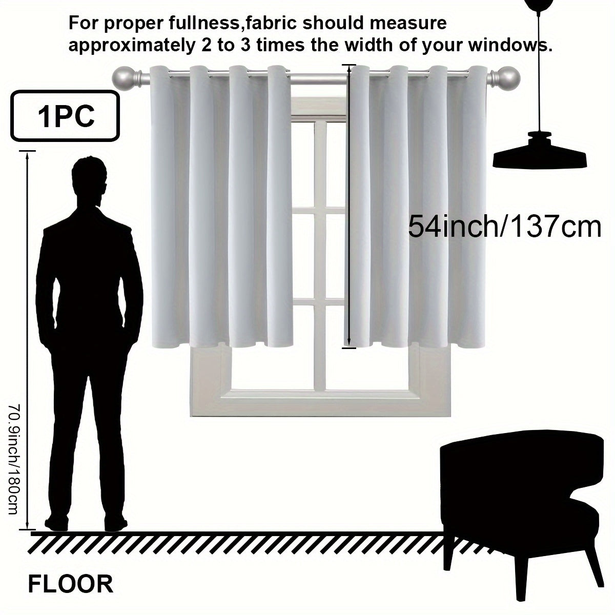 1PC Insulation and Blackout Circle Curtains, Ideal for Bedrooms and Living Rooms, Minimize Noise and Light Blocking