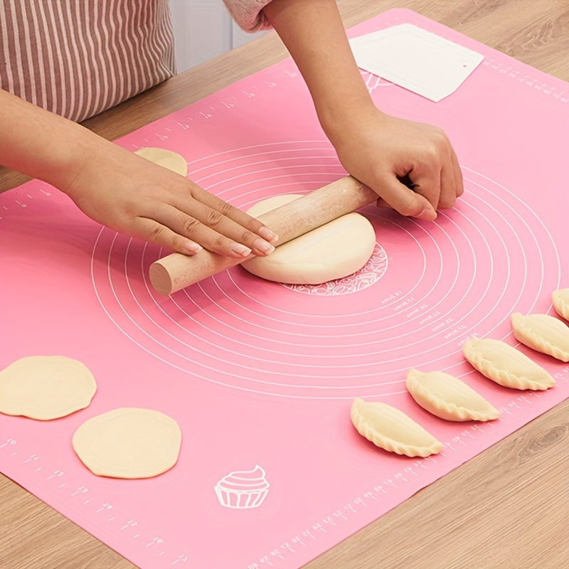 Silicone Baking Mat: Extra Thick with Measurements for Non-Slip, BPA-Free Aseptic Surface - Perfect for Pizza & Cake Dough Rolling - Must-Have Kitchen Tool for Kneading, Measuring, and Cooking