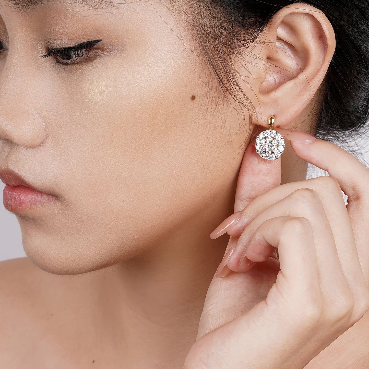 Stunning 18K Gold Plated Copper Jewelry Set featuring Synthetic Zirconia Earrings and Ring, Perfect for Parties and Gifts, Timeless Style for Any Occasion