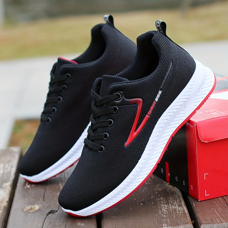 Lightweight and breathable lace-up sneakers for men, ideal for running, basketball, workout, and gym activities.