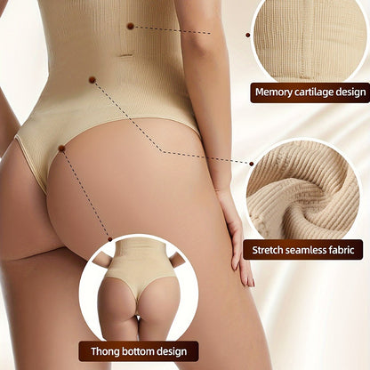 Slimming high-waist thongs for women, ideal for tummy control and shaping.