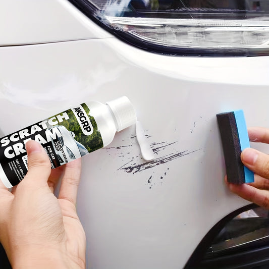 Upgrade your car's appearance with our Scratch Repair Kit that includes a paste for polishing and waxing to remove scratches and restore the paint's finish.