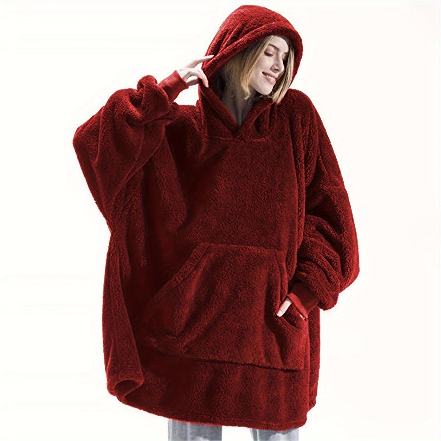 Wearable Blanket: Stay warm and cozy with this super soft winter blanket hoodie for women and men. Features thick flannel material, large pockets, and is the perfect gift for women and moms.