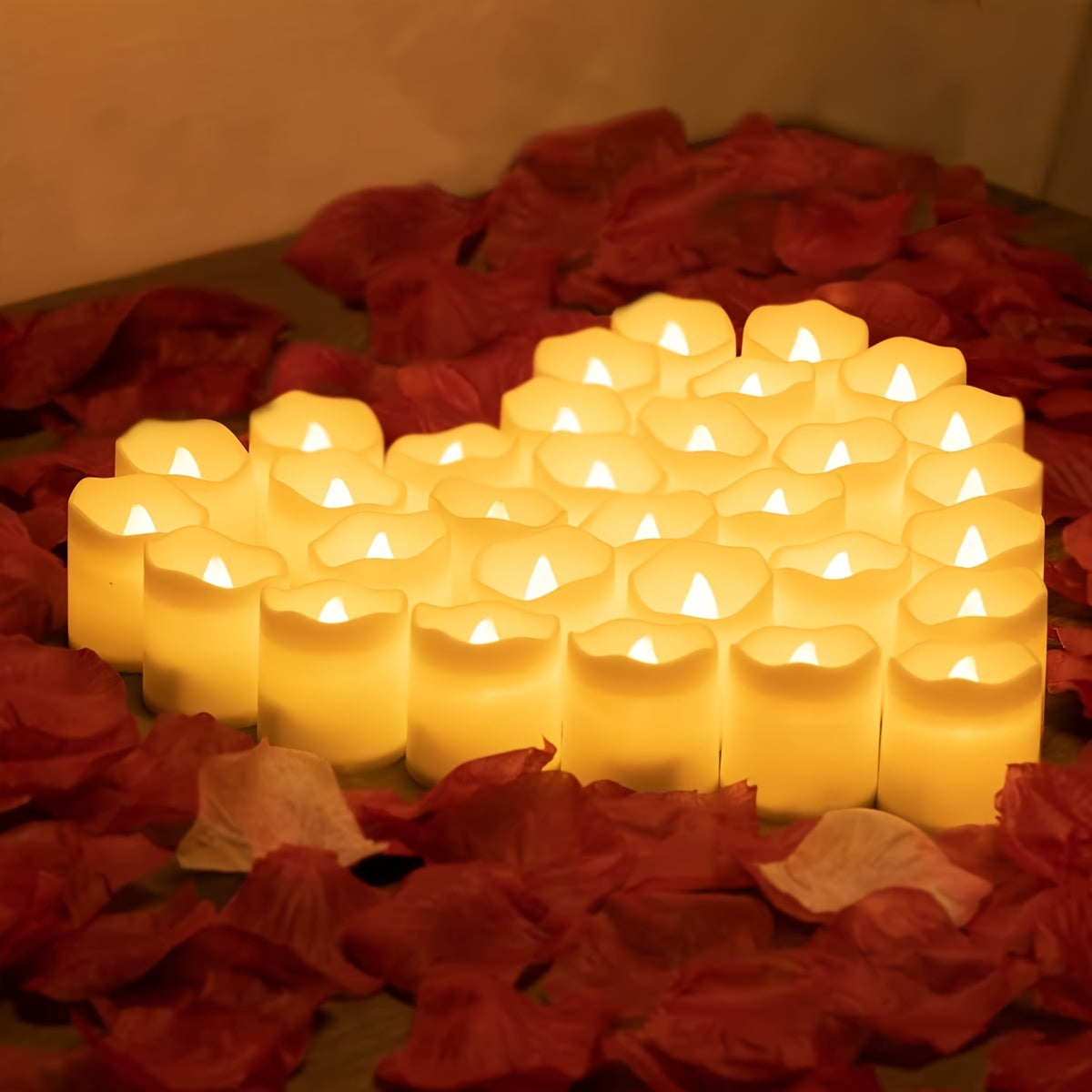 12 LED flameless candles for various occasions such as birthdays, banquets, weddings, and holidays, for creating a cozy atmosphere in your home.