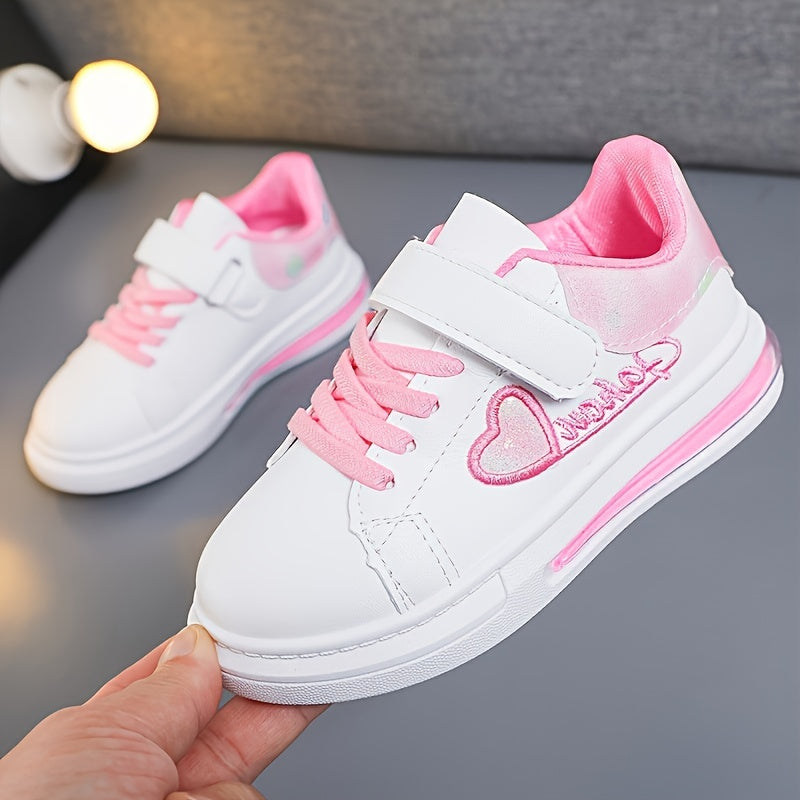 Comfortable and breathable girls' casual footwear with hook-and-loop closure for all seasons, including autumn and spring.