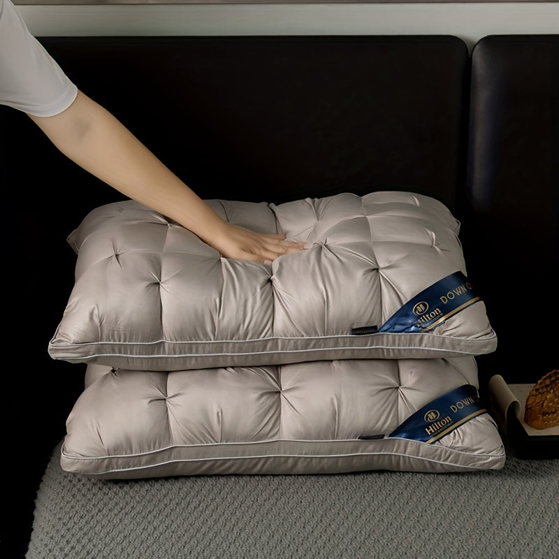 Two pieces of incredibly soft and plush pillow inserts that are machine washable. Specifically designed for side sleepers, these inserts are non-deformable and made with a breathable and skin-friendly fabric that is ideal for all seasons.