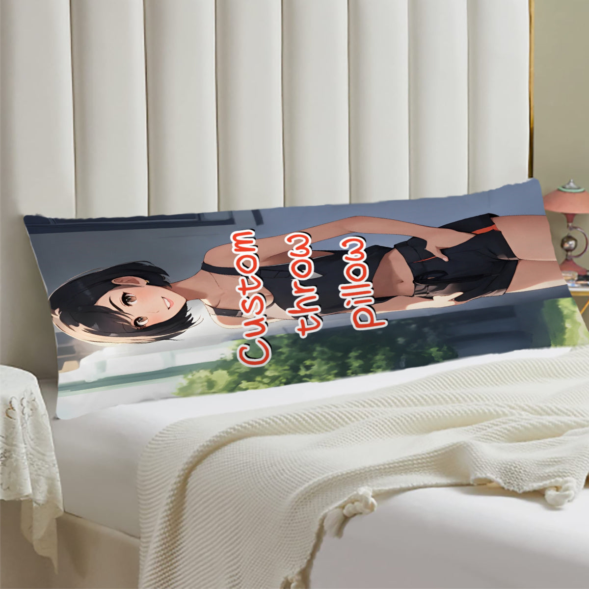 Customizable Photo Body Pillowcase - Plush and Cozy, Reversible Design, Ideal for Gift Giving and Special Occasions - Suitable for Halloween, Thanksgiving, Christmas, Valentine's Day, and Birthdays - Dimensions 50.8x137.16 cm, Anime Theme, Pillow Core