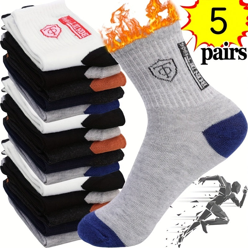 Men's mid-calf socks designed for comfort and breathability, suitable for outdoor leisure and sports, perfect for daily business wear in all seasons.