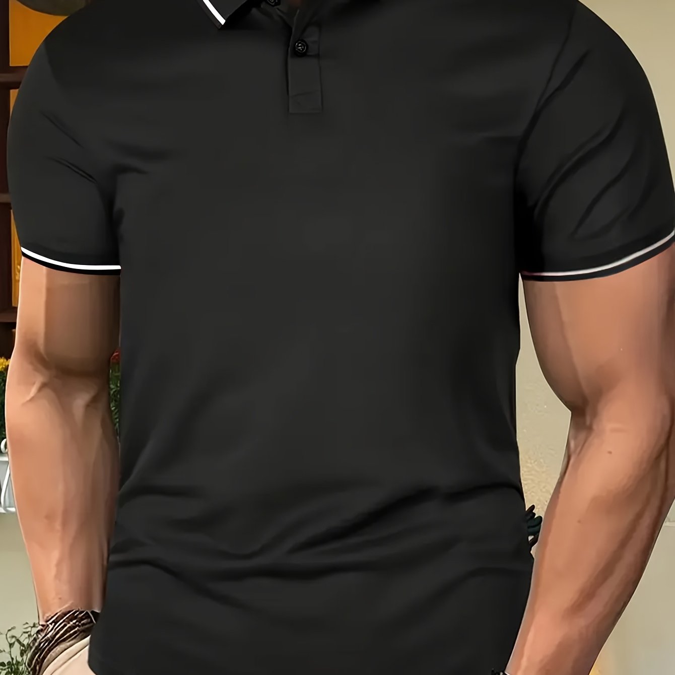 Men's Short Sleeve Shirt in Black, Gray, and White