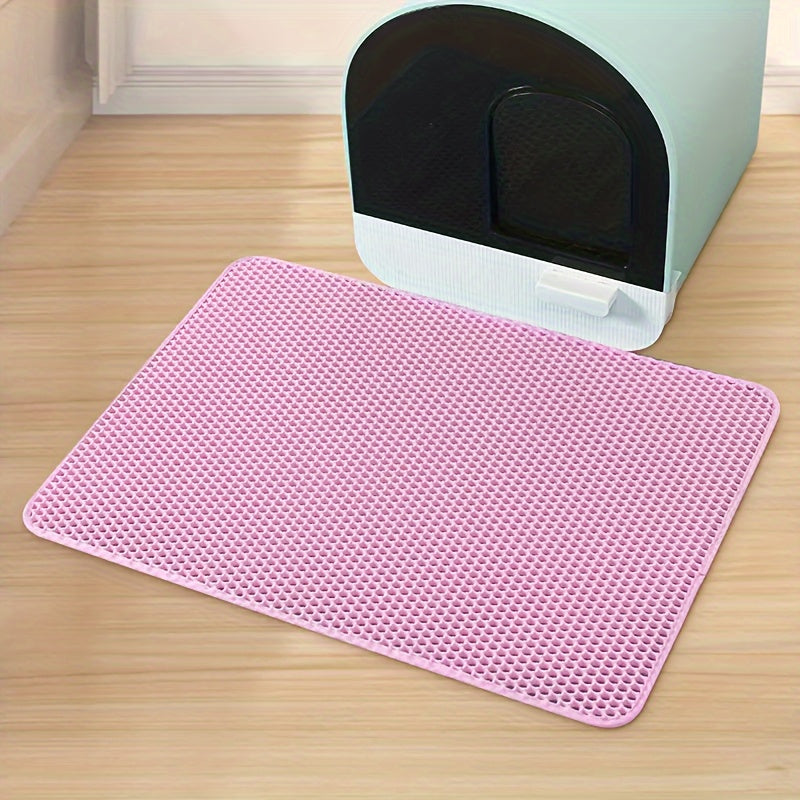 XL Double Layer EVA Cat Litter Mat - Anti-Slip, Washable, Waterproof, Odor Control, Easy to Clean - Ideal for Litter Boxes, Pet Mess Protector | Durable Washable Cat Mat