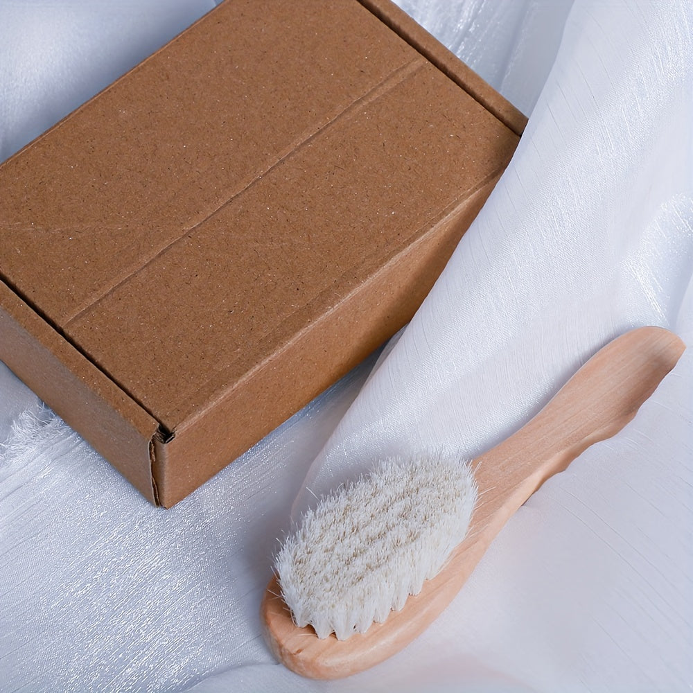 Unique Wool Brush Set with Custom Engraving - Ideal for Kids, Special Occasions & Celebrations - Personalized Wooden Hairbrush in Beautiful Gift Box